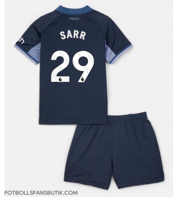 Tottenham Hotspur Pape Matar Sarr #29 Replika Bortatröja Barn 2023-24 Kortärmad (+ Korta byxor)